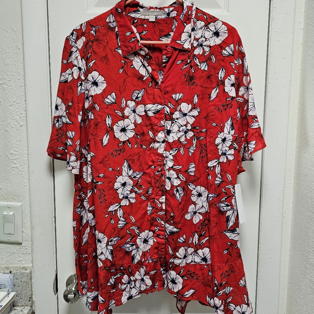 Red Floral Shirt